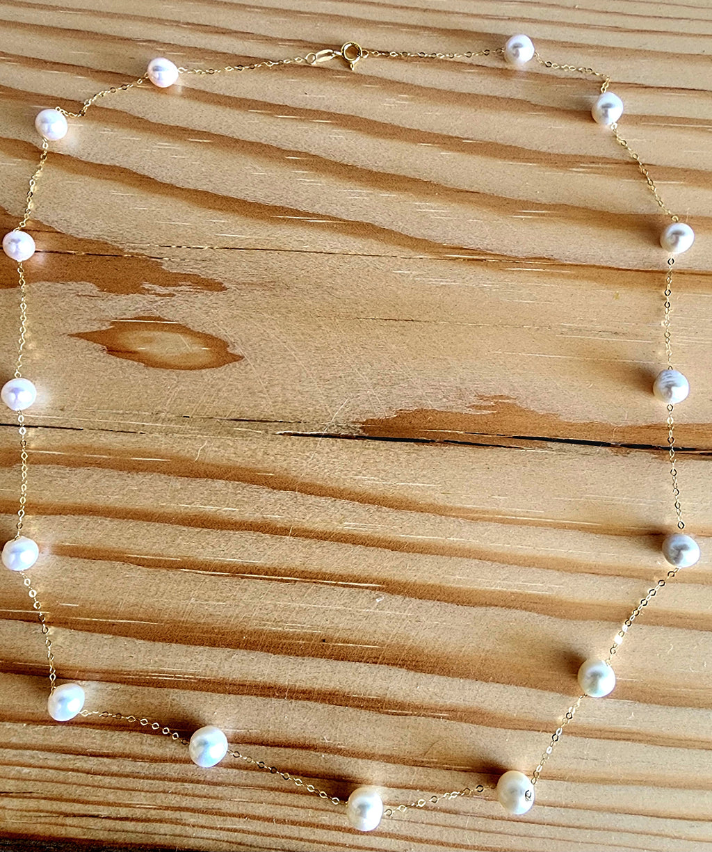 Collar de oro 18K con perlas cultivadas