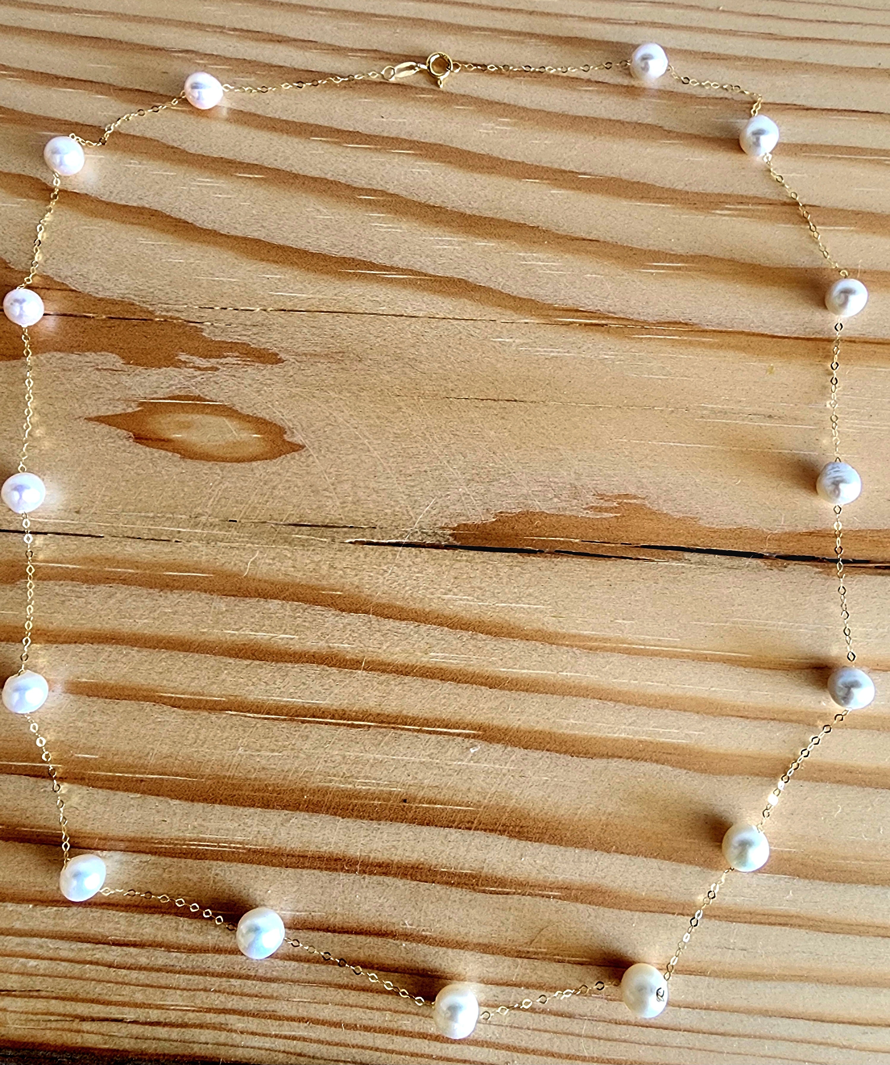 Collar de oro 18K con perlas cultivadas