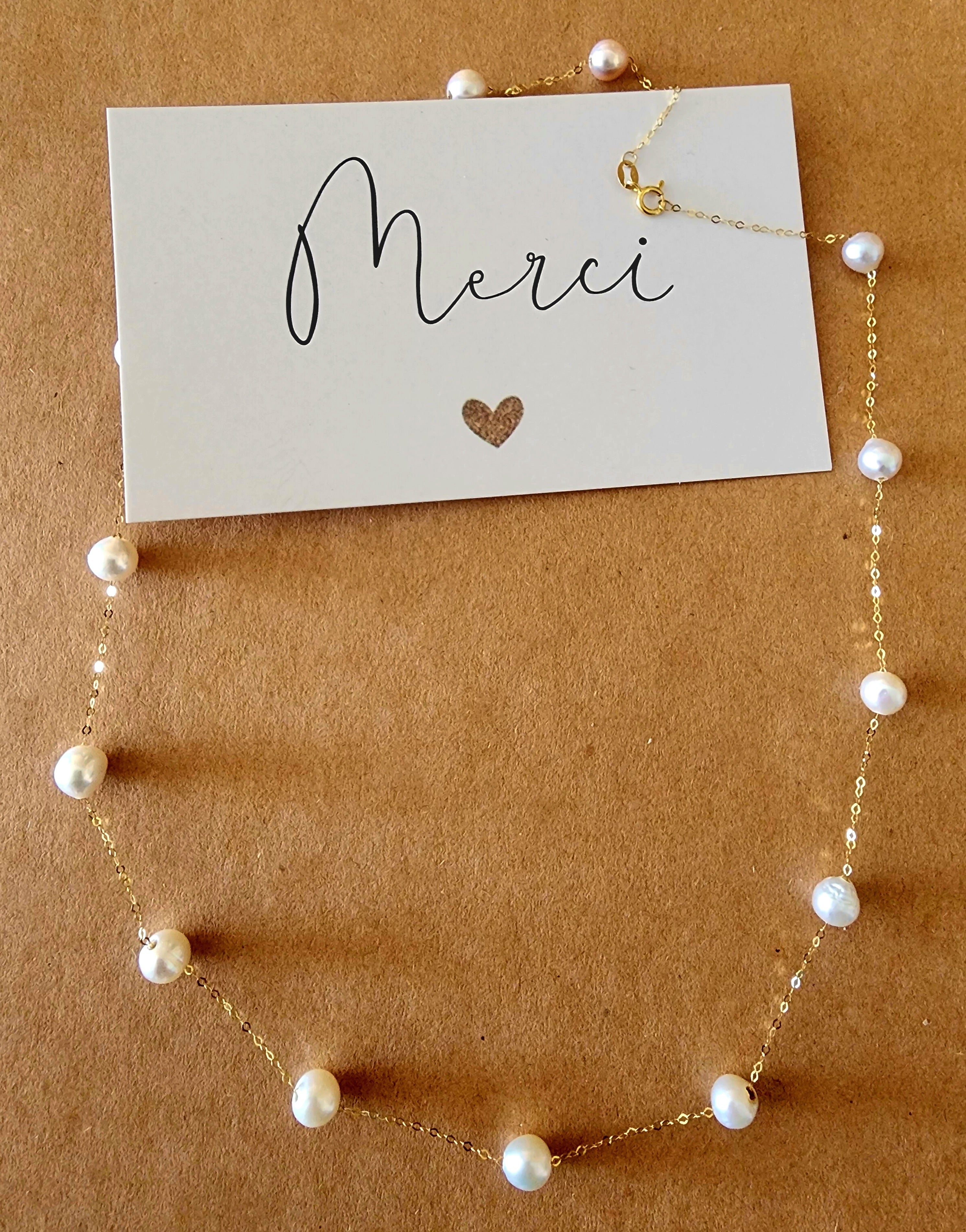 Collar de oro 18K con perlas cultivadas