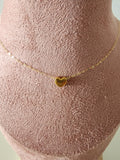 Collar de oro 18K con colgante en forma de corazón de oro 18k