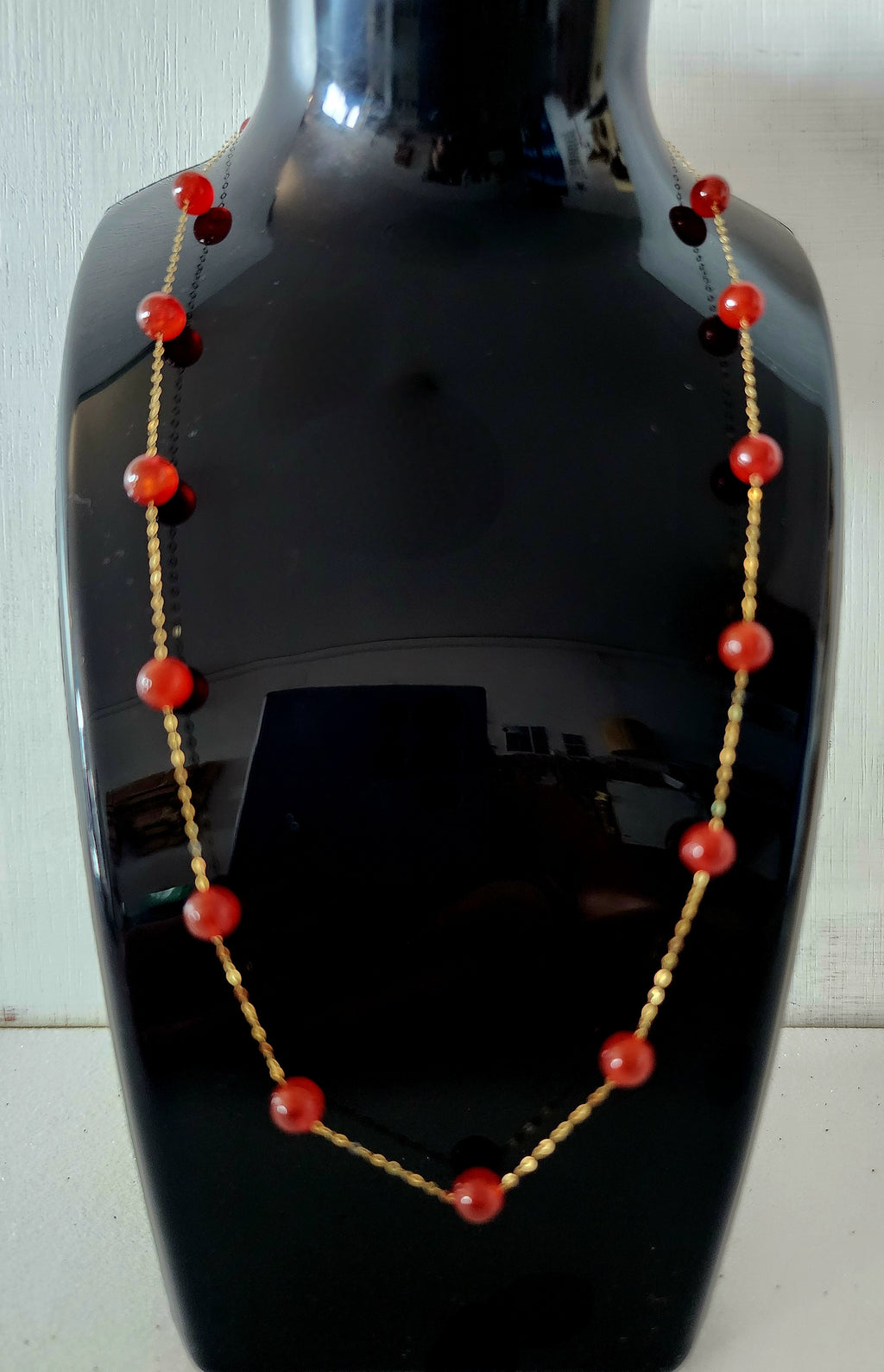Collar de oro 18 quilates y ágatas naturales