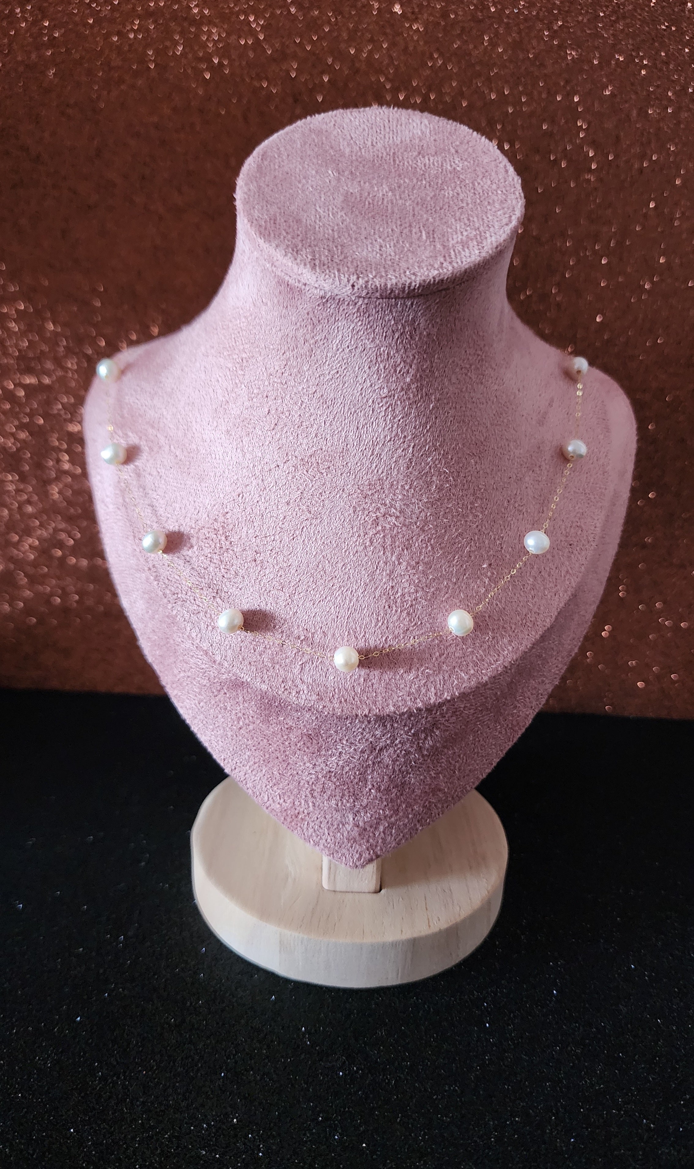 Collar de oro 18K con perlas cultivadas
