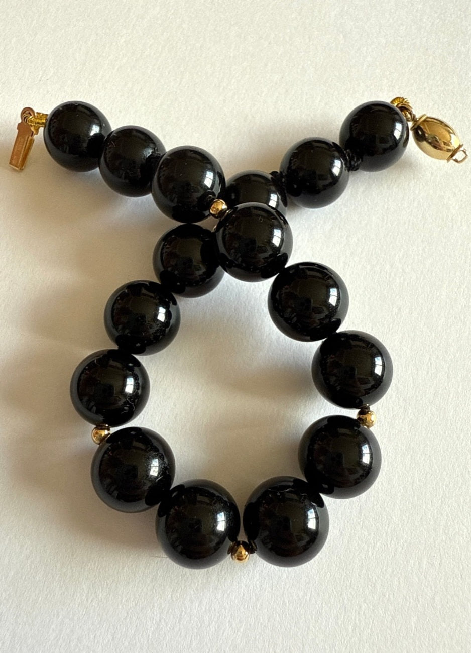 Pulsera de Oro 18K y Ónix Negro