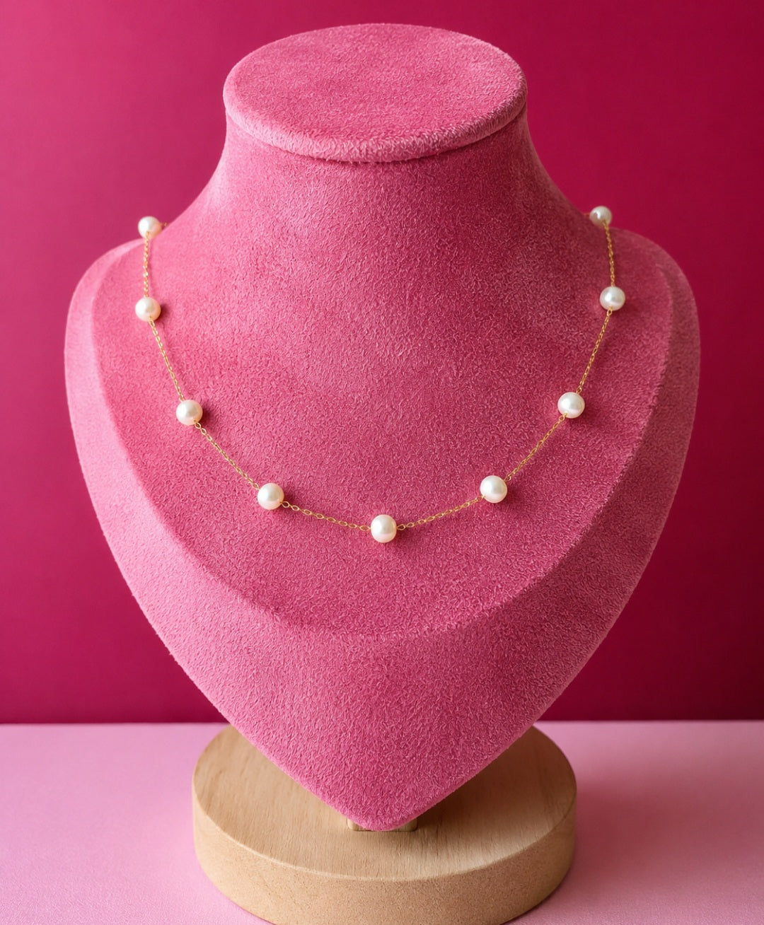 Collar de oro 18K con perlas cultivadas