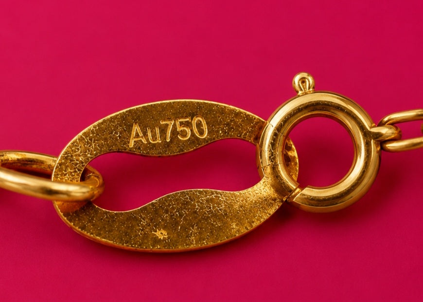 Oro 18 quilates – Collar con perla auténtica